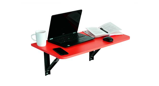 Paul Wall mounted Solid Wood Study Table in Red Finish (Red) by Urban Ladder - Front View Design 1 - 603956
