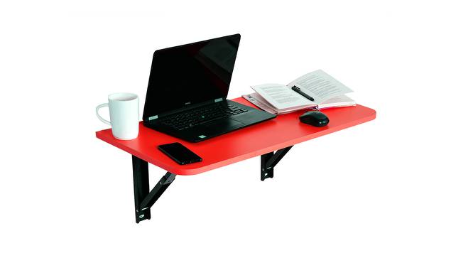 Phyllis Wall mounted Solid Wood Study Table in Red Finish (Red) by Urban Ladder - Front View Design 1 - 603960