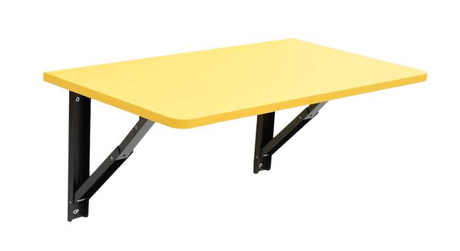 Phyllis Wall mounted Solid Wood Study Table in Yellow Finish (Yellow) by Urban Ladder - Front View Design 1 - 603961