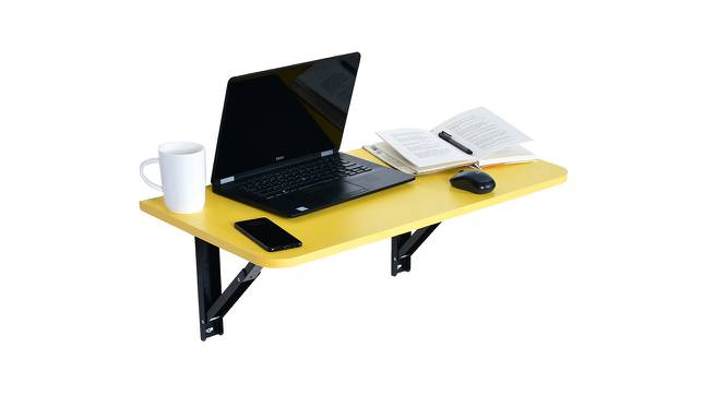 Paul Wall mounted Solid Wood Study Table in Yellow Finish (Yellow) by Urban Ladder - Cross View Design 1 - 603968