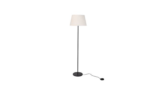 Toby Off White Shade Floor Lamps With Black Metal Base (Polished Black) by Urban Ladder - Front View Design 1 - 604017