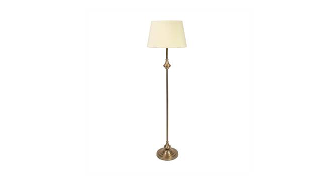 Beatrice Off White Shade Floor Lamps With Gold Metal Base (Brass Antique) by Urban Ladder - Front View Design 1 - 604022