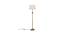Amy Off White Shade Floor Lamps With Gold Metal Base (Brass Antique) by Urban Ladder - Front View Design 1 - 604024