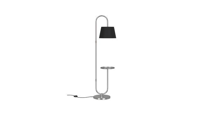 Jo Black Shade Floor Lamps With Silver Metal Base (Nickel) by Urban Ladder - Front View Design 1 - 604037