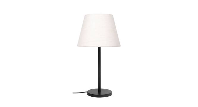 Laura Off White Shade Table Lamps With Black Metal Base (Black) by Urban Ladder - Front View Design 1 - 604038