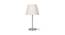 Lina Off White Shade Table Lamps With Silver Metal Base (Satin Nickel-Stainless Steel) by Urban Ladder - Front View Design 1 - 604039