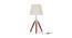 Martha Off White Shade Table Lamps With Brown Solid Wood Base (Polished Brown & Nickel) by Urban Ladder - Front View Design 1 - 604040