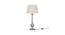 Meg Off White Shade Table Lamps With Silver Metal Base (Nickel) by Urban Ladder - Front View Design 1 - 604041