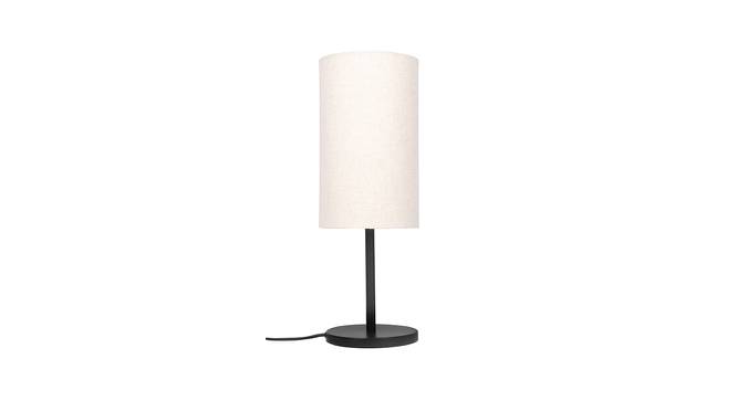 Karana Off White Shade Table Lamps With Black Metal Base (Black) by Urban Ladder - Front View Design 1 - 604077