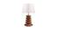 Lucy Cream Jute Shade Table Lamps With Brown Solid Wood Base (Polished Natural Wood) by Urban Ladder - Front View Design 1 - 604080