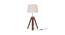 Marian Off White Shade Table Lamps With Brown Solid Wood Base (Polished Brown & Nickel) by Urban Ladder - Front View Design 1 - 604087