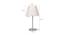Lina Off White Shade Table Lamps With Silver Metal Base (Satin Nickel-Stainless Steel) by Urban Ladder - Design 1 Dimension - 604109