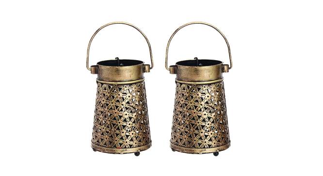 Michon Multicolor Metal Tealight Holder - Set of 2 (Multicolor) by Urban Ladder - Front View Design 1 - 604384