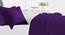 Emme Purple Solid 150 TC Microfibre Double Bed Duvet Cover with 2 Pillow Covers (Purple, Double Size) by Urban Ladder - Front View Design 1 - 604653