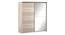 Loretta Sliding Door Wardrobe (With Mirror Mirror, Sonoma Oak and Silver Grey Finish) by Urban Ladder - Cross View Design 1 - 605632