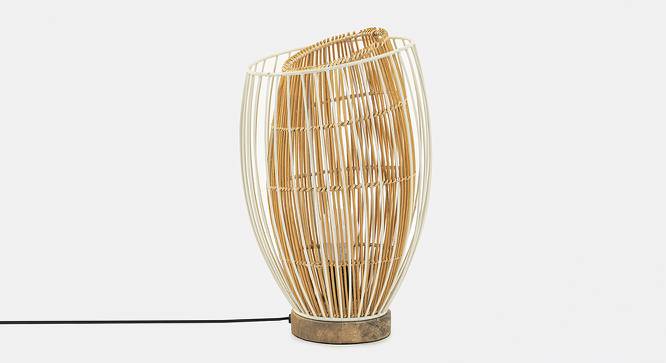 June natural & white Table Lamps With Natural Iron Base (White) by Urban Ladder - Front View Design 1 - 605650
