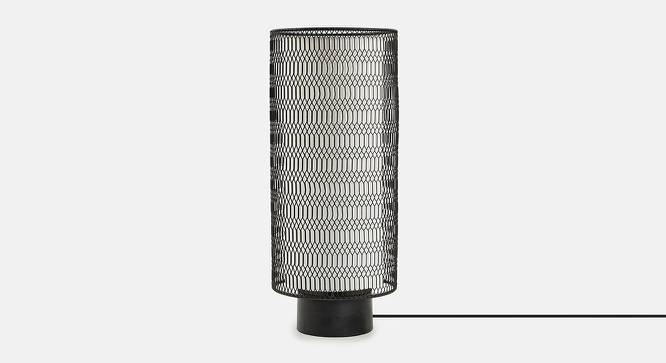Romy Black Table Lamps With Black Iron Base (White) by Urban Ladder - Front View Design 1 - 605663