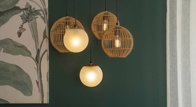 Ruby Gold Iron Hanging Lights (White) by Urban Ladder - Front View Design 1 - 605664