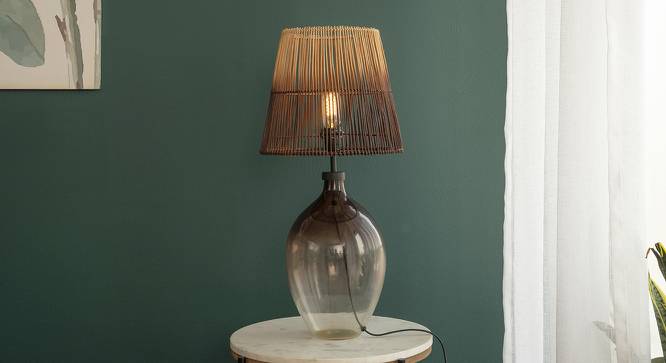 Sadie natural Table Lamps With Brown Iron Base (Natural) by Urban Ladder - Front View Design 1 - 605665