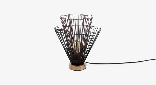 Hudson Black Table Lamps With Black Iron Base (Gold) by Urban Ladder - Front View Design 1 - 605676