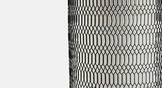 Romy Black Table Lamps With Black Iron Base (White) by Urban Ladder - Design 1 Side View - 605697