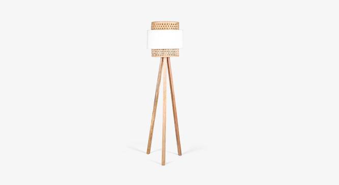 Fifi natural & white Floor Lamps With Others Bamboo Base (Natural) by Urban Ladder - Front View Design 1 - 605736
