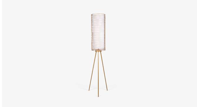 Flannery gold Floor Lamps With Gold Iron Base (White) by Urban Ladder - Front View Design 1 - 605737