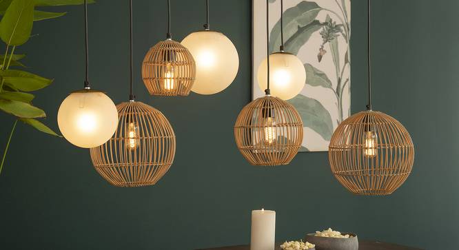 Rogue Gold Iron Hanging Lights (White) by Urban Ladder - Front View Design 1 - 605749
