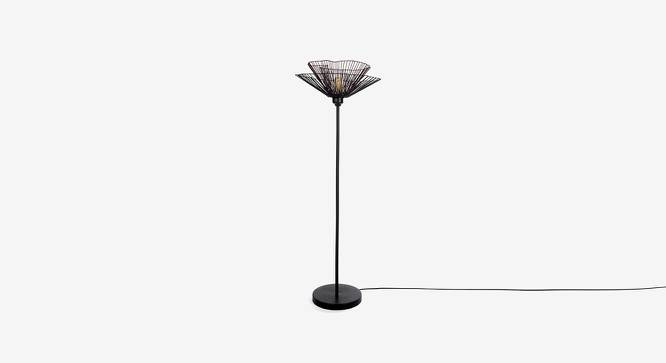 Hayes Black Floor Lamps With Black Iron Base (Gold) by Urban Ladder - Front View Design 1 - 605755