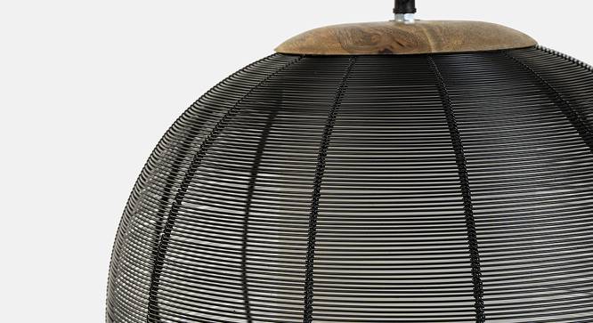 Dashiell Black Iron Hanging Lights (Walnut) by Urban Ladder - Design 1 Side View - 605759