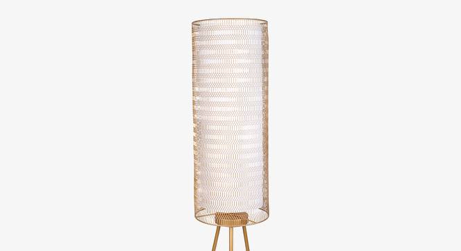 Flannery gold Floor Lamps With Gold Iron Base (White) by Urban Ladder - Design 1 Side View - 605764