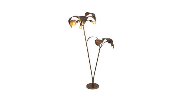Ace Gold Metal Shade Floor Lamp With Gold Aluminum Base (Gold) by Urban Ladder - Front View Design 1 - 605863