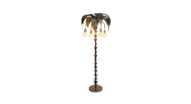 Adam Gold Metal Shade Floor Lamp With Gold Aluminum Base (Gold) by Urban Ladder - Front View Design 1 - 605864