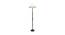 Aggie White Fabric Shade Floor Lamp With White Mango Wood Base (White) by Urban Ladder - Front View Design 1 - 605866