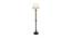Emily White Fabric Shade Floor Lamp With White Mango Wood Base (White) by Urban Ladder - Front View Design 1 - 605870