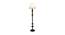 Amigo White Fabric Shade Floor Lamp With White Mango Wood Base (White) by Urban Ladder - Front View Design 1 - 605873