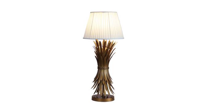 Andy White Metal Shade Table Lamp Gold Metal Base (Gold) by Urban Ladder - Front View Design 1 - 605875