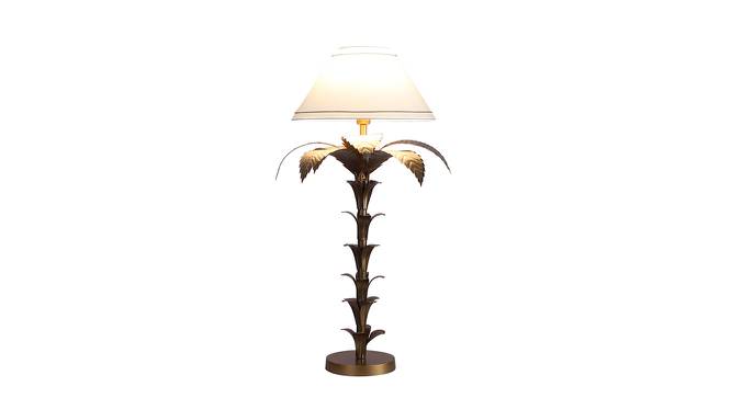 Annie White Metal Shade Table Lamp Gold Metal Base (Gold) by Urban Ladder - Front View Design 1 - 605878