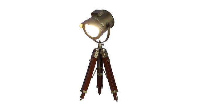 Archie Gold Metal Shade Table Lamp Gold Solid Wood Base (Gold) by Urban Ladder - Front View Design 1 - 605880