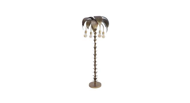 Adam Gold Metal Shade Floor Lamp With Gold Aluminum Base (Gold) by Urban Ladder - Design 1 Side View - 605884