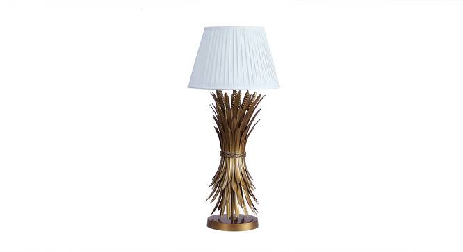Andy White Metal Shade Table Lamp Gold Metal Base (Gold) by Urban Ladder - Design 1 Side View - 605894