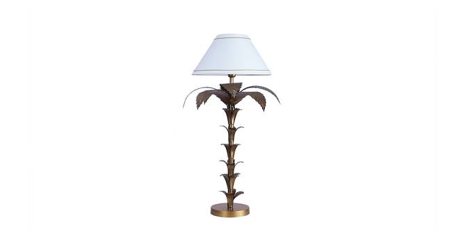 Annie White Metal Shade Table Lamp Gold Metal Base (Gold) by Urban Ladder - Design 1 Side View - 605897