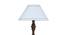 Allie White Fabric Shade Floor Lamp With White Mango Wood Base (White) by Urban Ladder - Ground View Design 1 - 605909