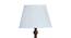 Amie White Fabric Shade Floor Lamp With White Mango Wood Base (White) by Urban Ladder - Ground View Design 1 - 605912