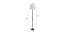 Admiral White Fabric Shade Floor Lamp With White Mango Wood Base (White) by Urban Ladder - Design 1 Dimension - 605924
