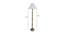 Aires White Fabric Shade Floor Lamp With White Mango Wood Base (White) by Urban Ladder - Design 1 Dimension - 605926