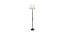 Admiral White Fabric Shade Floor Lamp With White Mango Wood Base (White) by Urban Ladder - Front View Design 1 - 605944