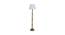 Alfie White Fabric Shade Floor Lamp With White Mango Wood Base (White) by Urban Ladder - Design 1 Side View - 605948