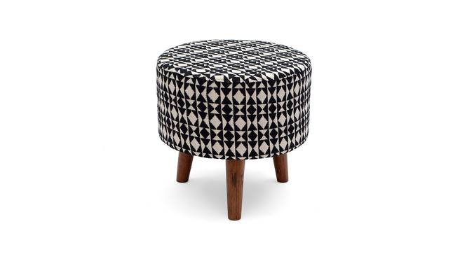 Anthony Solid Wood Stool in Black Colour (Black) by Urban Ladder - Front View Design 1 - 606101