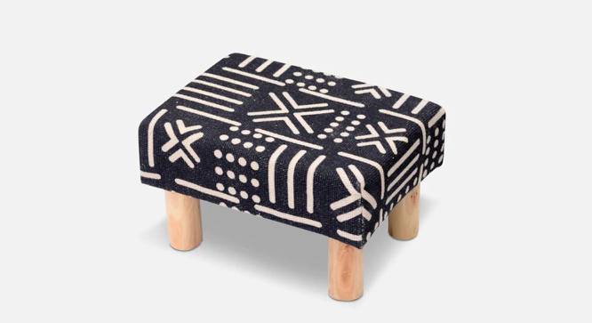 Zara Solid Wood Stool in Black Colour (Black) by Urban Ladder - Front View Design 1 - 606103